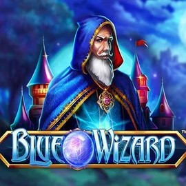 Blue Wizard slot visual from Quickspin available on cowboyspin-casino.fr
