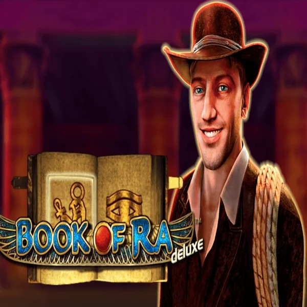 Book of Ra Deluxe logo by Novomatic Cowboy Spin Casino